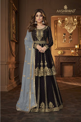 Heavy Fox Georgette With Embroidery Work With Sequence Suit